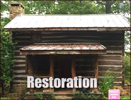 Historic Log Cabin Restoration  Toast, North Carolina
